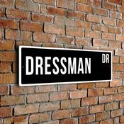 Dressman Street Sign - Personalized Metal Road Signs, Gifts for Co-worker, Colleague Gift, Durable Heavy Duty plaque image