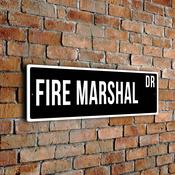 Fire Marshal Street Sign - Personalized Metal Road Signs, Gifts for Co-worker, Colleague Gift, Durable Heavy Duty plaque image