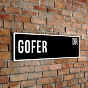 Gofer Street Sign - Personalized Metal Road Signs, Gifts for Co-worker, Colleague Gift, Durable Heavy Duty plaque image
