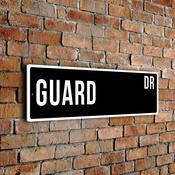 Guard Street Sign - Personalized Metal Road Signs, Gifts for Co-worker, Colleague Gift, Durable Heavy Duty plaque image