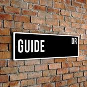 Guide Street Sign - Personalized Metal Road Signs, Gifts for Co-worker, Colleague Gift, Durable Heavy Duty plaque image