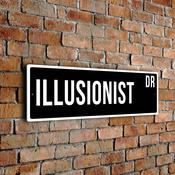 Illusionist Street Sign - Personalized Metal Road Signs, Gifts for Co-worker, Colleague Gift, Durable Heavy Duty plaque image