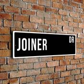 Joiner Street Sign - Personalized Metal Road Signs, Gifts for Co-worker, Colleague Gift, Durable Heavy Duty plaque image
