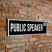 Public Speaker Street Sign image