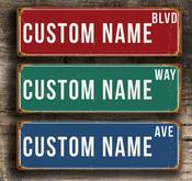 Personalized Street Sign – Great Gift Decor, Vintage Wall Decor, UV Protected Print, Weather Ready Aluminum Composite, Indoor Outdoor Use image