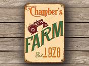 Personalized Farm Signs – Vintage Metal Garden Sign, Fade Resistant UV Print, Durable Weatherproof Aluminum Composite, Easy Mount Pre-Drilled Holes - 9-x-6