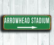 Arrowhead Stadium Sign Vintage style - 20-x-6-inches