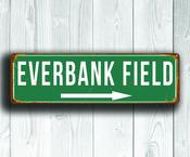 Everbank Field Sign Vintage Style - 36-x-12-inches