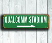 Qualcom Stadium Sign Vintage style - 20-x-6-inches