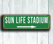 Sun Life Stadium Sign Vintage Style - 36-x-12-inches