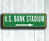 US Bank Stadium Sign Vintage style - 12-x-4-inches