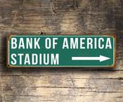 Bank of America Stadium Sign Vintage style - 12-x-4-inches