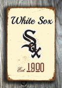 Chicago White Sox Sign - South Side Baseball Heritage Art, High Definition Lustre Surface, Black and White Pride Ornament, Permanent Mounting Plaque - 20-x-14-inches