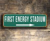 First Energy Stadium Sign Vintage Style - 36-x-12-inches