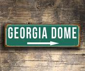 Georgia Dome Sign Vintage style - 12-x-4-inches