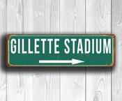 Gillette Stadium Sign Vintage style - 12-x-4-inches