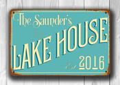Custom Lake House Sign – Thoughtful Gift, Vintage Wall Decor, UV Protected Print, Weather Ready Aluminum Composite, High Humidity Ready - 20-x-14-inches