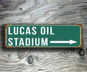 Lucas Oil Stadium Sign Vintage style - 12-x-4-inches