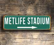 Metlife Stadium Sign Vintage style - 12-x-4-inches