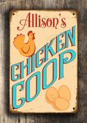 Personalized Chicken Coop Sign – Perfect Gift, Vintage Wall Decor, UV Protected Print, Durable Aluminum Composite, Indoor Outdoor Use - 12-x-8