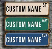 Custom Street Signs - Vintage Style – Great Gift Decor, Vintage Wall Decor, Full Color UV Print, Weather Ready Aluminum Composite - 12-x-4-inches / Yes, Double Sided