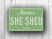Personalized She Shed Signs – Perfect Gift, Vintage Wall Decor, Full Color UV Print, Weather Ready Aluminum Composite, Indoor Outdoor Use - 20-x-14-inches / 