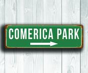 Comerica Park Sign - Tiger Stadium -  / 24-x-8-inches