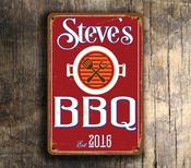 Personalized Bbq Sign – Thoughtful Gift, Vintage Metal Sign, Full Color UV Print, Durable Aluminum Composite, High Humidity Ready, Pre-Drilled Holes - 20-x-14-inches