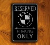 BMW Parking Only – Premium Brushed Metal, Indoor Outdoor Display, Brand Logo Artwork, Great Gift for Garage Owners - 12-x-8 image