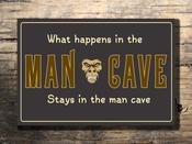 Cool Man Cave Sign – Unique Gift, Vintage Wall Decor, Full Color UV Print, Weather Ready Aluminum Composite, Indoor Outdoor Use - 16-x-12