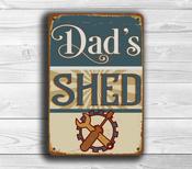 Dads Shed Sign – Perfect Gift, Vintage Wall Decor, Full Color UV Print, Weather Ready Aluminum Composite, High Humidity Ready - 36-x-24-inches
