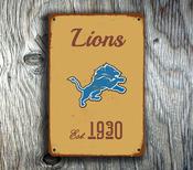 Detroit Lions Sign - Motor City Pride Wall Plate, Honolulu Blue Aesthetic, Sturdy Metal Shield, Thoughtful Present for Michigan Football Fans - 14-x-10