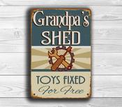 Grandpas Shed Sign - 20-x-14-inches