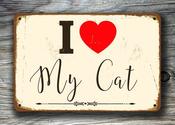 I LOVE MY CAT Sign - 16-x-12 image