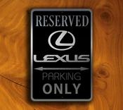 Lexus Parking Only Sign - Lexus Signs – Premium Brushed Metal, Indoor Outdoor Display, Automotive Logo Decor, Great Gift for Garage Owners - 16-x-12 image