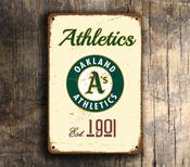 Oakland Athletics Sign - Green &amp; Gold Elephant Plaque, Bold Coliseum Aesthetic, Tough Weatherproof Finish, Unique Bay Area Baseball Accessory - 20-x-14-inches