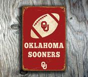 OKLAHOMA SOONERS SIGN – Vintage Game Day Wall Sign, UV Protected Fade Resistant Print, Aluminum Composite Aluminum Composite Metal Finish - 36-x-24-inches