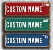 Personalized Boulevard Sign – Perfect Gift, Vintage Wall Decor, UV Protected Print, Weather Ready Aluminum Composite, Indoor Outdoor Use - 36-x-12-inches