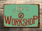 Workshop Signs - Personalized Workshop Sign – Unique Gift, Vintage Metal Sign, UV Protected Print, Durable Aluminum Composite, High Humidity Ready - 9-x-6