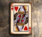 Queen Of Hearts Wall Sign – Thoughtful Gift, Vintage Aluminum Composite, Full Color UV Print, Weather Ready Aluminum Composite, High Humidity Ready - 36-x-24-inches image