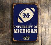 UNIVERSITY OF MICHIGAN Sign – UV Protected Full Color Print, Weatherproof Aluminum Composite Aluminum Composite Metal Finish, Indoor Outdoor Use - 20-x-14-inches