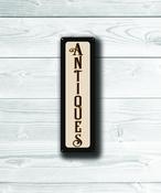 Vintage Style Antiques Sign – UV Protected Color Print, Weather Ready Aluminum Composite, Antique Signs, Easy Mount Pre-Drilled Holes - 36-x-12-inches