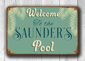 Custom Pool Sign – Thoughtful Gift, Vintage Metal Sign, UV Protected Print, Weather Ready Aluminum Composite, Indoor Outdoor Use - 20-x-14-inches