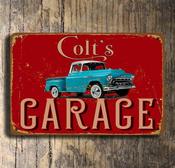 Custom Pick Up Truck Garage Sign – Vintage Style Wall Decor, Durable All-Weather Aluminum Plaque, Ideal Workshop Gift - 16-x-12