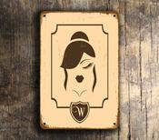 Women's Restroom Sign – Vintage Style Metal Sign, UV Protected Full Color Print, Aluminum Composite, Pre-Punched Holes for Mounting - 9-x-6 image