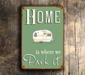 Camping Sign - Caravan Signs – Vintage Garden Wall Decor, UV Protected Full Color Print, Durable Weatherproof Aluminum Composite, Indoor Outdoor Use - 9-x-6