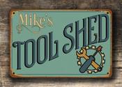 Personalized Tool Shed Sign – Thoughtful Gift, Vintage Wall Decor, UV Protected Print, Weather Ready Aluminum Composite, High Humidity Ready - 16-x-12