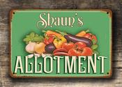 Personalized Allotment Sign - Garden Signs – Vintage Metal Garden Sign, UV Protected Full Color Print, Weatherproof Waterproof Aluminum Composite - 20-x-14-inches