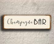 Champagne Bar Sign - Wedding Signs – Great Gift Decor, Vintage Wall Decor, UV Protected Print, Weather Ready Aluminum Composite, Indoor Outdoor Use - 36-x-12-inches