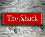 The Shack Sign - Shack Signs – Vintage Aluminum Composite Wall Art, Full Color UV Protected Print, Indoor Outdoor Use - 20-x-6-inches